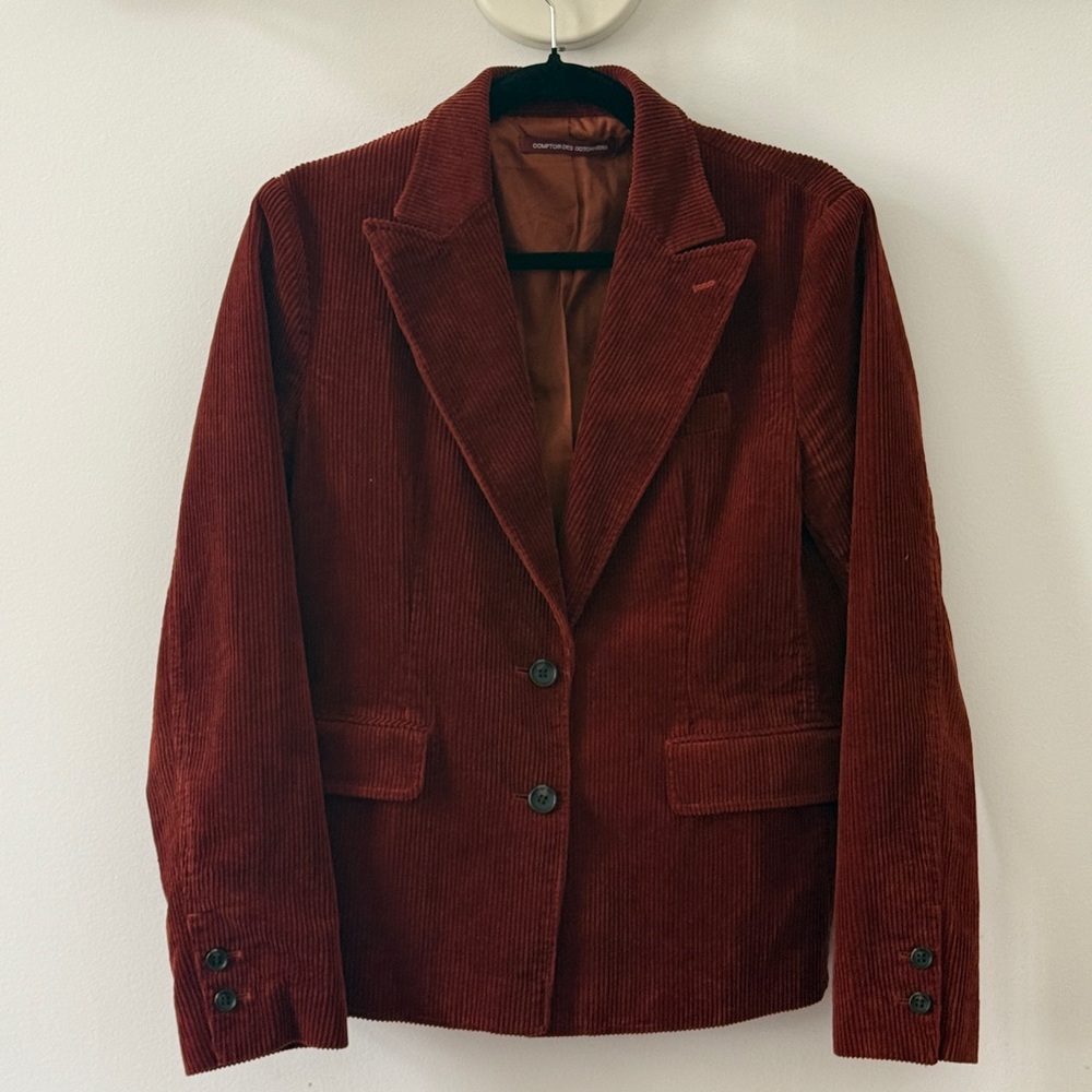 Comptoir Des Cotonniers Corduroy Blazer in Deep Rust size 40 US medium